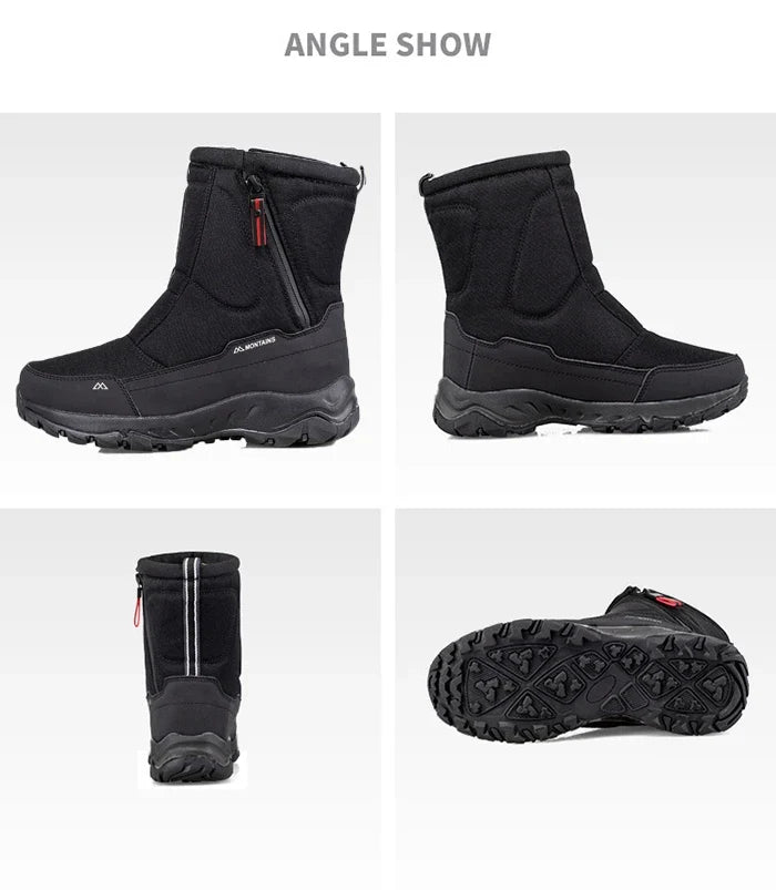 Men's Winter Waterproof Snow Boots by UpTrend Deals, black insulated outdoor boots on Tampa Home & Garden Store