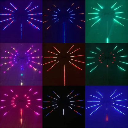 RGB Fireworks LED Strip Light Music Sync Sound Control Dream Meteor Decor Kit