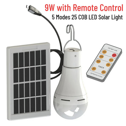 Portable 20 Cob Solar LED Bulb Usb Rechargeable