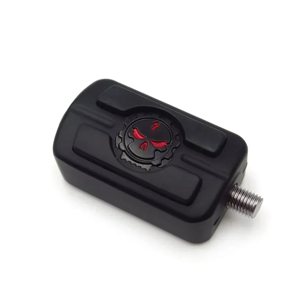 Black motorcycle shift foot peg with red skull emblem for Harley Chopper by BikerZoneZ on Tampa Home & Garden Store