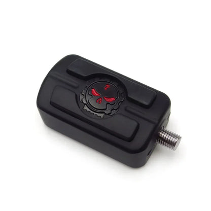 Black motorcycle shift foot peg with red skull emblem for Harley Chopper by BikerZoneZ on Tampa Home & Garden Store