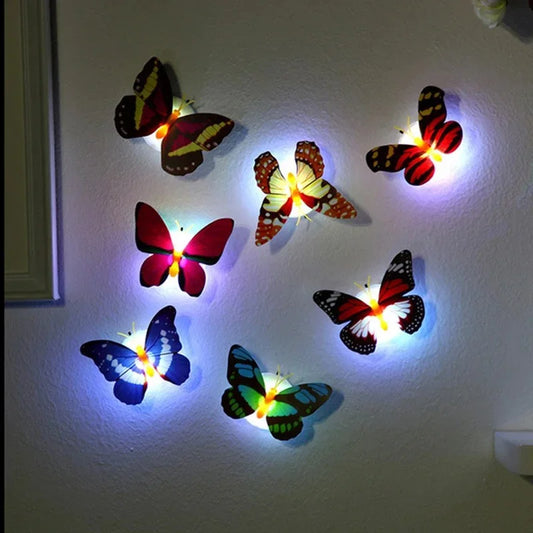 Colorful LED Butterfly Wall Night Light Stickable Glowing Decorative Home Lamp - Tampa Home & Garden Store