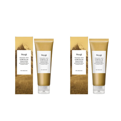Hoygi Centella Ampoule Foam cleanser tubes with gold boxed packaging, 2 tubes and 2 boxes on Tampa Home & Garden Store