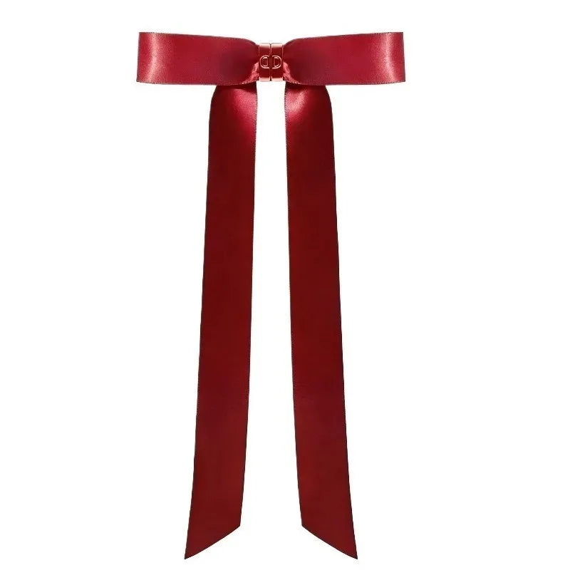 Butterfly magnetic hair clip in red satin bow by Silcy Skin, no-damage hold on Tampa Home & Garden Store
