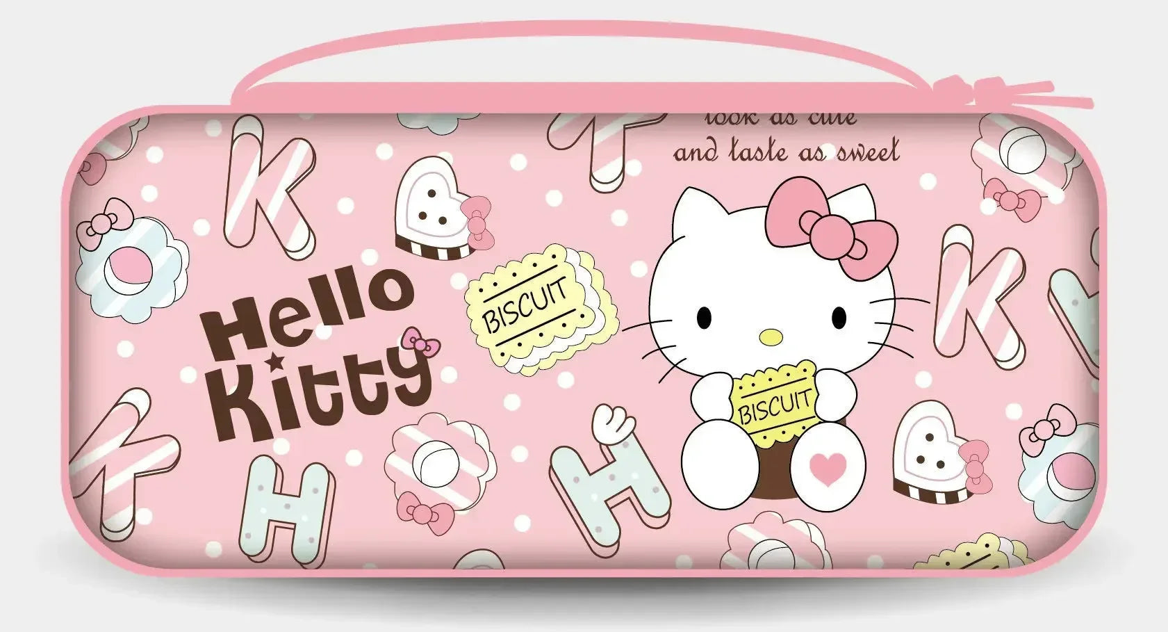 Hello Kitty pink Switch OLED storage case with zipper handle by FLIPSTYLEZLLC on Tampa Home & Garden Store