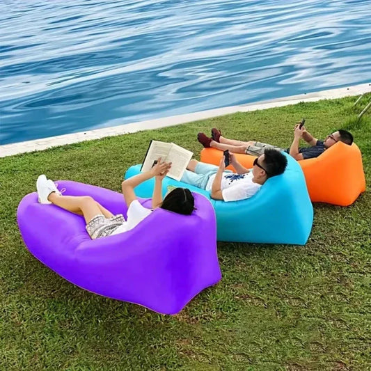 Inflatable Sofa Air Lounger Portable Camping Mat Beach Recliner Outdoor Chair - Tampa Home & Garden Store