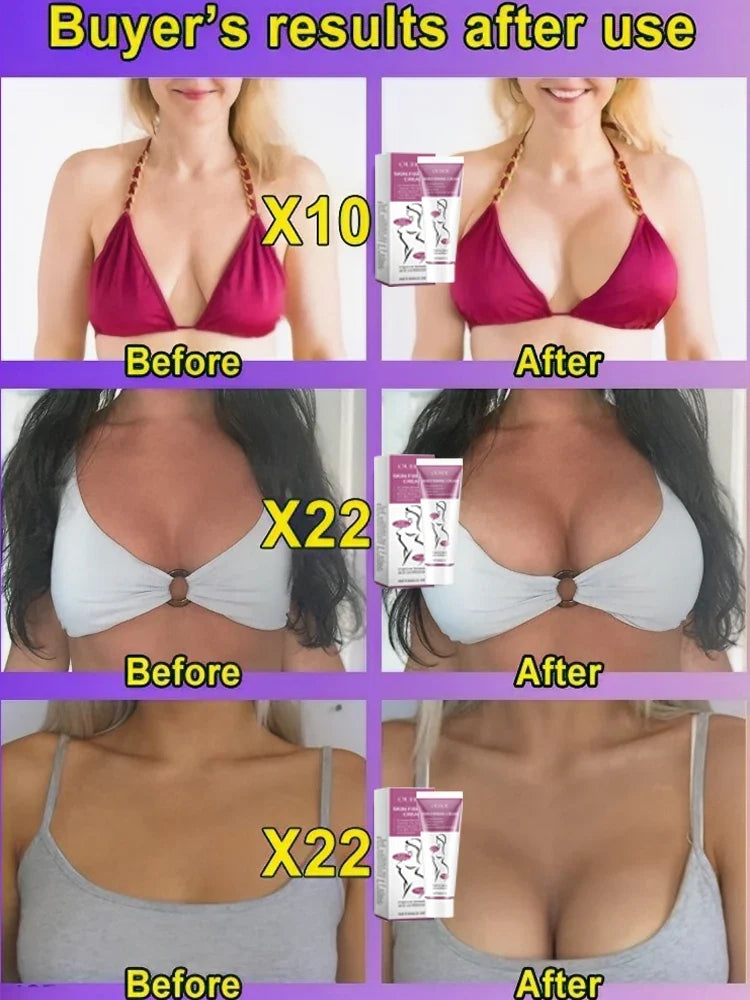 Silcy Skin breast growth cream before after collage in bikinis chest lift and plump boost on Tampa Home & Garden Store