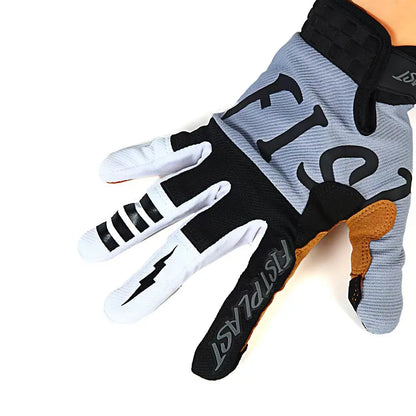 Six-color windproof anti-slip touchscreen motorcycle gloves by BikerZoneZ grey with white tips on Tampa Home & Garden Store