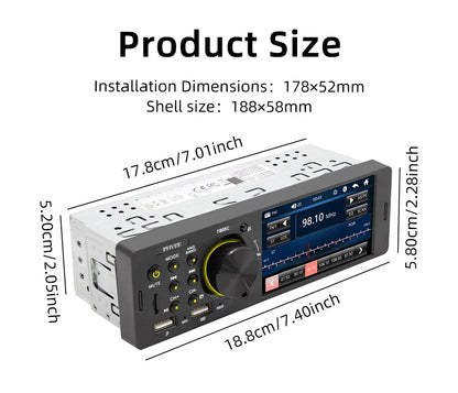 7-inch Touch Screen Car Radio MP5 with Bluetooth & USB by UpTrend Deals, black in-dash stereo on Tampa Home & Garden Store