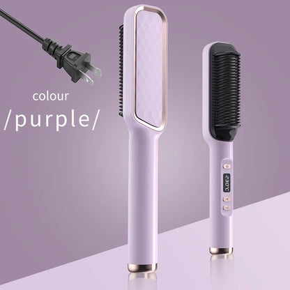 Silcy Skin purple electric hot comb and styling brush set with digital controls on Tampa Home & Garden Store