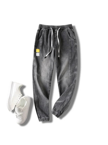 Men's wide-leg jeans with white sneakers, baggy vintage denim, gray wash, UpTrend Deals on Tampa Home & Garden Store