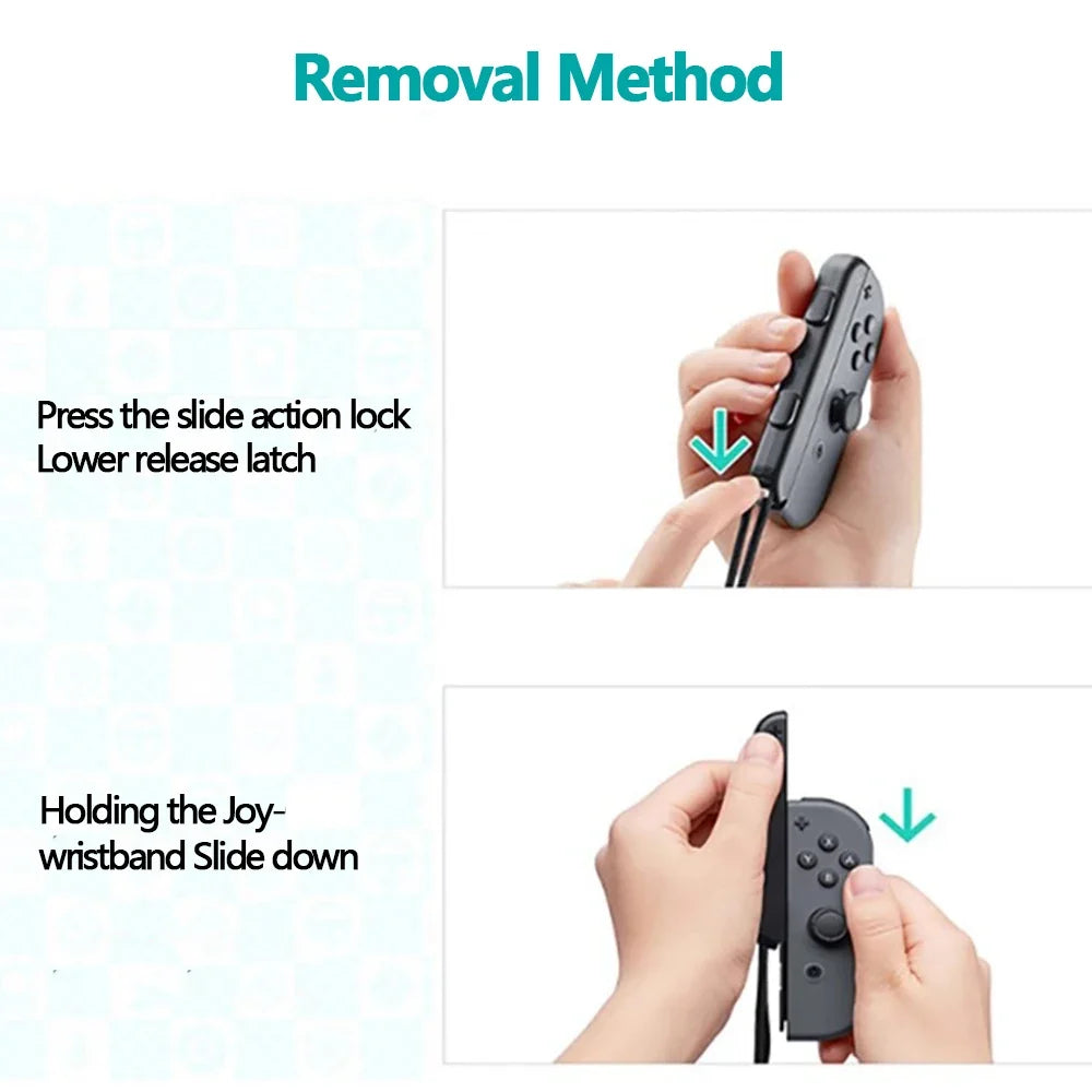 Nintendo Switch OLED wrist straps pair in dark gray for Joy-Con controllers with slide lock on Tampa Home & Garden Store