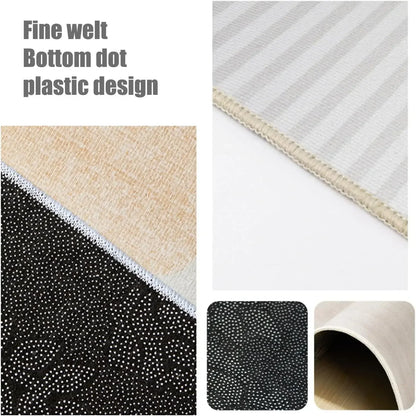 VIKAMA cream style lineage living room floor mat anti-slip rug by Perfecsy for sofa table use on Tampa Home & Garden Store