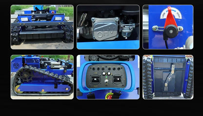 Self-Propelled Remote-Control Lawn Mower blue UpTrend Deals 550mm cut, tracked drive on Tampa Home & Garden Store