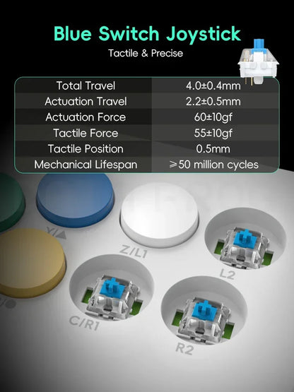 DATA FROG blue switch arcade joystick with tactile switches and round color buttons on Tampa Home & Garden Store