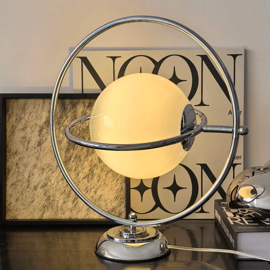 Minimalist Planet Desk Lamp Bauhaus Moon Glass Bedside Light Modern Home Decor