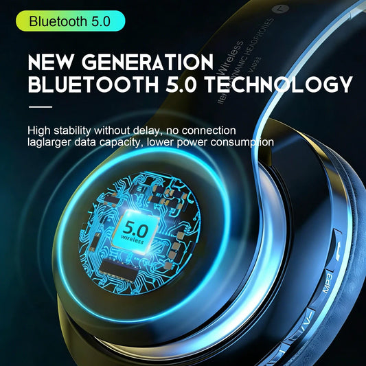 Wireless Bluetooth 5.0 HiFi Headphones FLIPSTYLEZLLC, foldable on-ear headset with low latency on Tampa Home & Garden Store