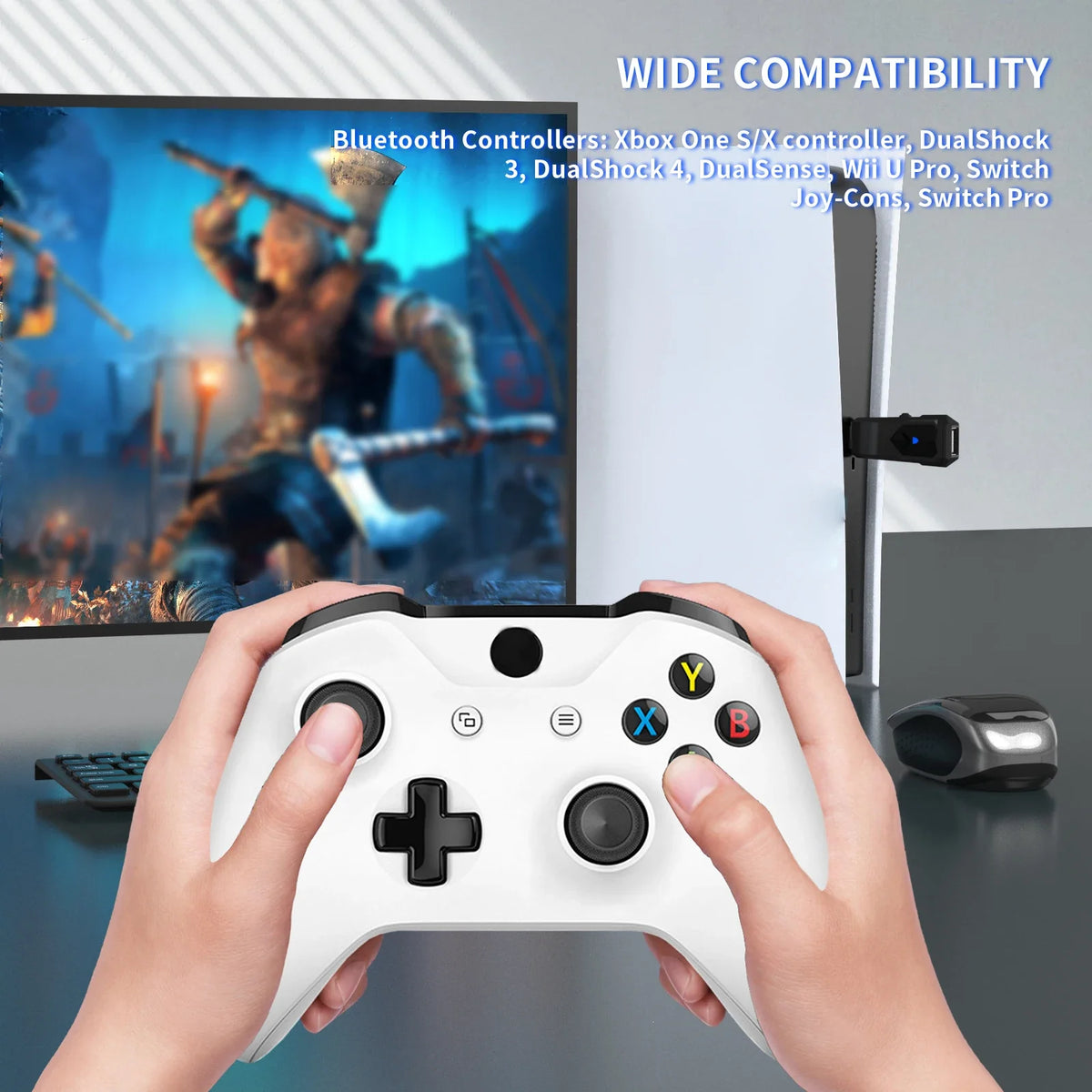 FLIPSTYLEZLLC P5146 Wireless Adapter for Switch/PS/PC with headset, Xbox-style controller on Tampa Home & Garden Store