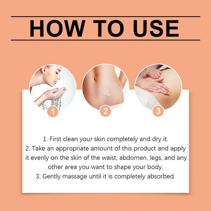 Silcy Skin Slimming Cream usage guide: cleanse, apply to waist, massage until absorbed on Tampa Home & Garden Store