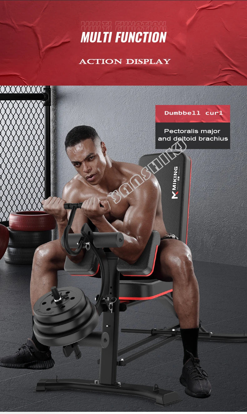UpTrend Deals multi-function weightlifting bench with leg extension, black/red accents on Tampa Home & Garden Store