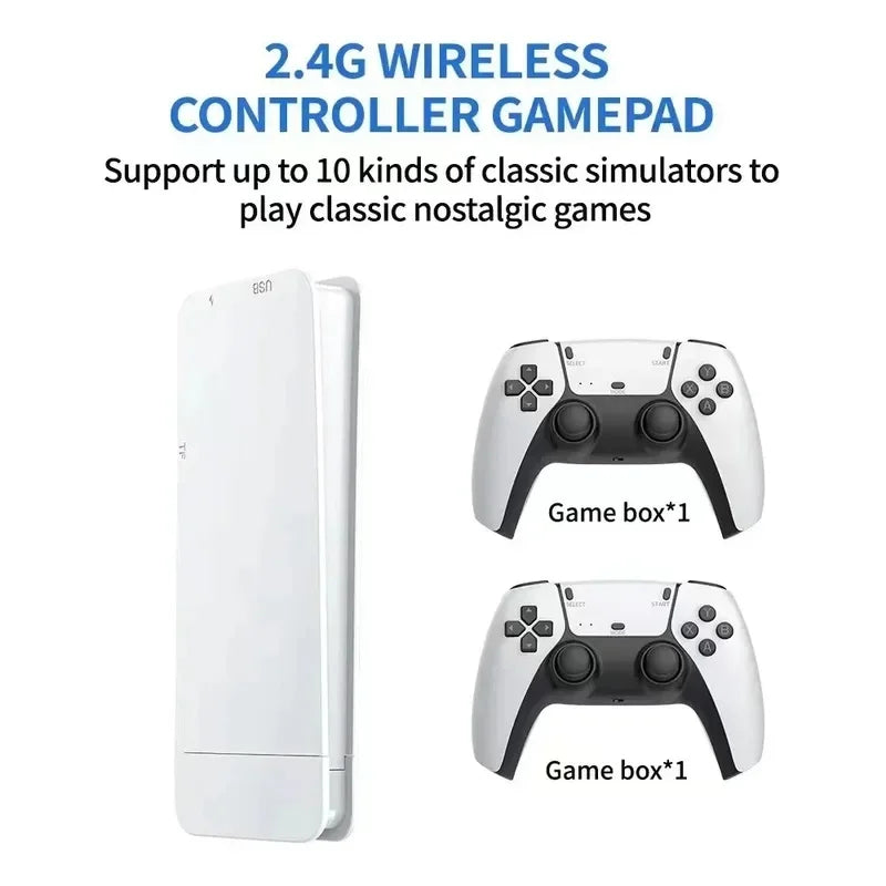 128G Game Stick M15 4K TV game console with 2 wireless controllers, white on Tampa Home & Garden Store