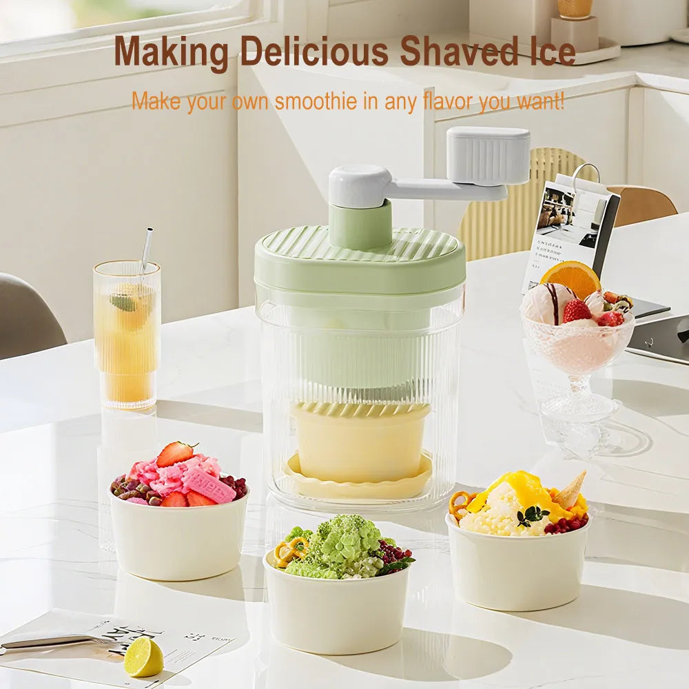 Small Manual Shaved Ice Machine and Compact Tool