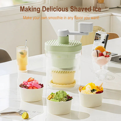 Small Manual Shaved Ice Machine and Compact Tool