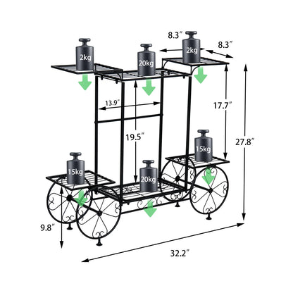 Six Tier Metal Planter Stand and Display Rack