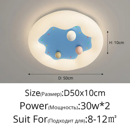 DecorBites Kids Room Chandelier blue remote dimmable ceiling light with centerpiece on Tampa Home & Garden Store