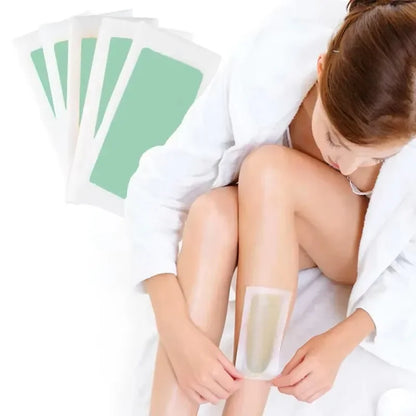 Silcy Skin 20-stick wax strips with mint-green backing, double-sided cold wax for leg body face on Tampa Home & Garden Store