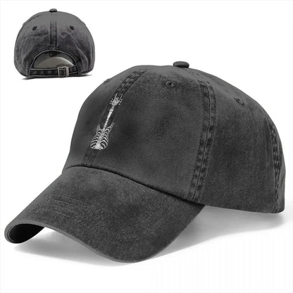 Rock & Roll Skeleton Cap by BikerZoneZ, black distressed cap with skeleton guitar graphic on Tampa Home & Garden Store