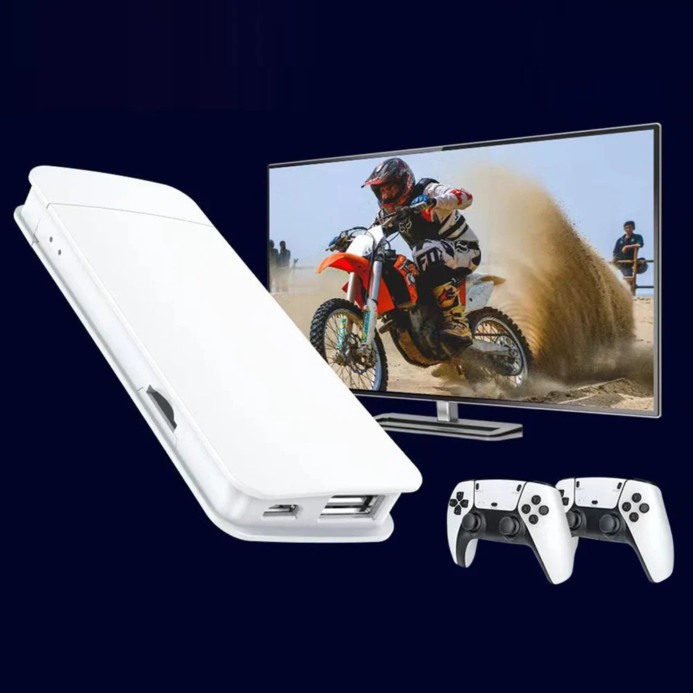 58000 Games Handheld Console, white with dual wireless controllers, 256GB, TV compatible on Tampa Home & Garden Store