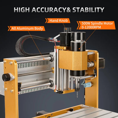 3018Pro Max CNC router machine by UpTrend Deals, 500W all-aluminum DIY milling engraver on Tampa Home & Garden Store