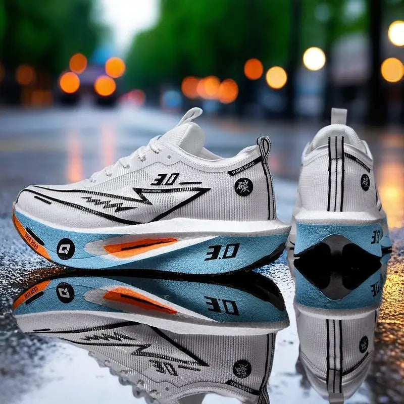 Training Shoes white breathable mesh cross-training athletic shoes with blue accents on Tampa Home & Garden Store