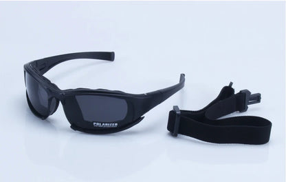 X7 Military Polarized Sunglasses black frame with adjustable strap on Tampa Home & Garden Store