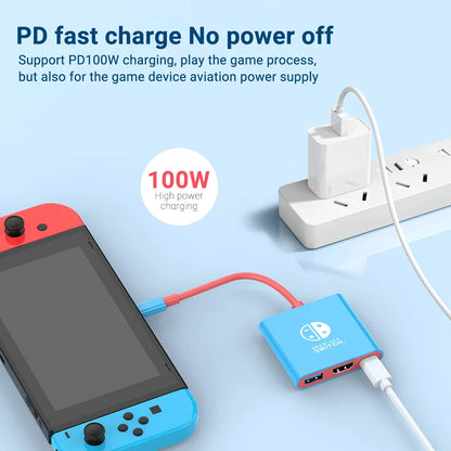 3-in-1 USB C docking station blue hub with 100W PD and 4K HDMI for Switch by FLIPSTYLEZLLC on Tampa Home & Garden Store