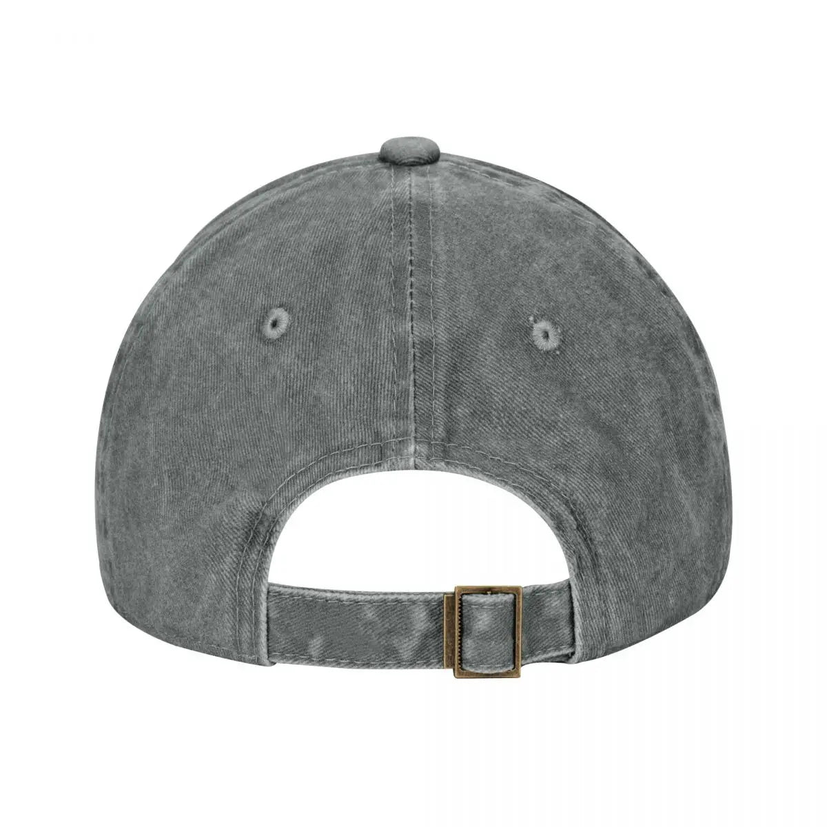 Retired Cap gray washed denim with adjustable brass buckle strap by BikerZoneZ on Tampa Home & Garden Store