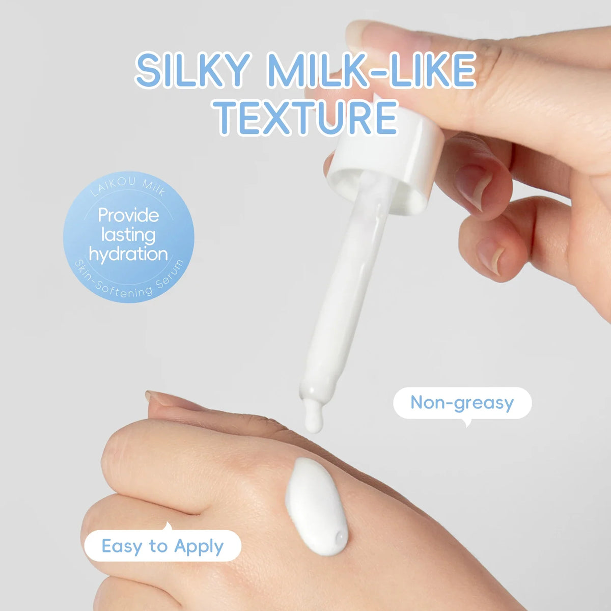 LAIKOU Milk Skincare Set serum and moisturizer in white packaging Silcy Skin on Tampa Home & Garden Store