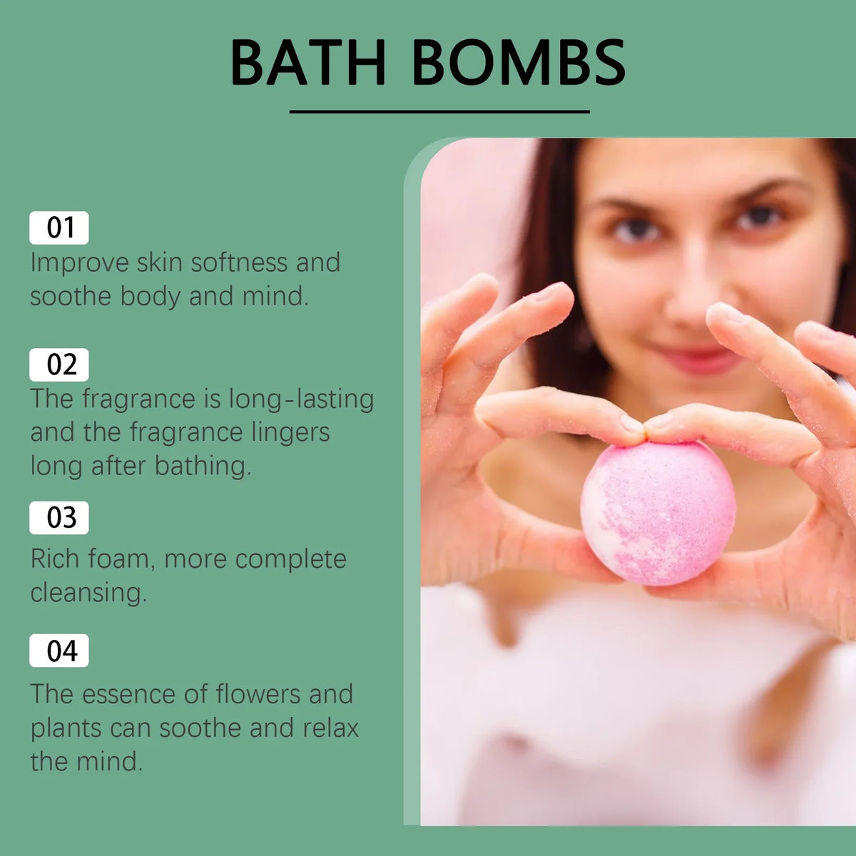 Bath bombs Silcy Skin Christmas colorful rosemary bath balls for foot spa pink sphere on Tampa Home & Garden Store