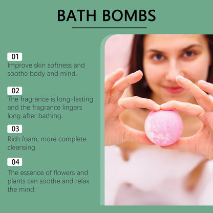 Bath bombs Silcy Skin Christmas colorful rosemary bath balls for foot spa pink sphere on Tampa Home & Garden Store