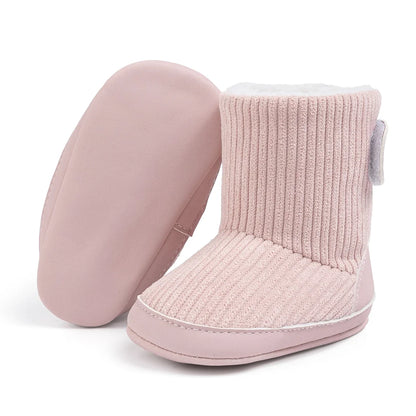 Newborn Baby Winter Boots – soft pink corduroy booties with plush lining, UpTrend Deals on Tampa Home & Garden Store