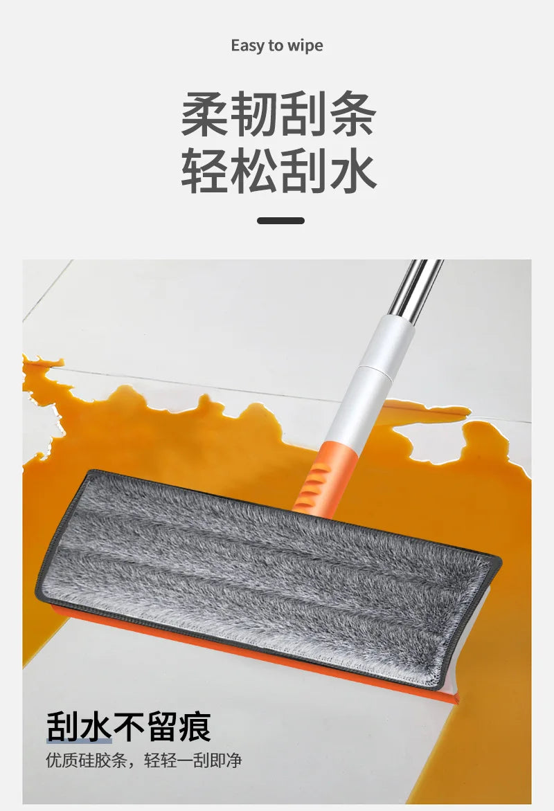 Telescopic Window Cleaning Mop with microfiber squeegee pad and orange handle UpTrend Deals on Tampa Home & Garden Store
