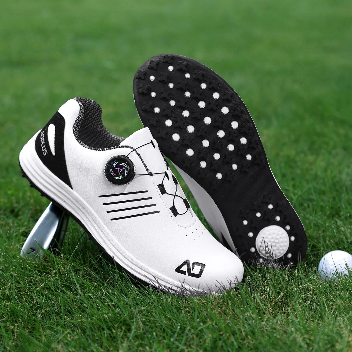 Golf Shoes EstaliosFit Unisex anti-slip outdoor white and black with dial closure 2 colors on Tampa Home & Garden Store