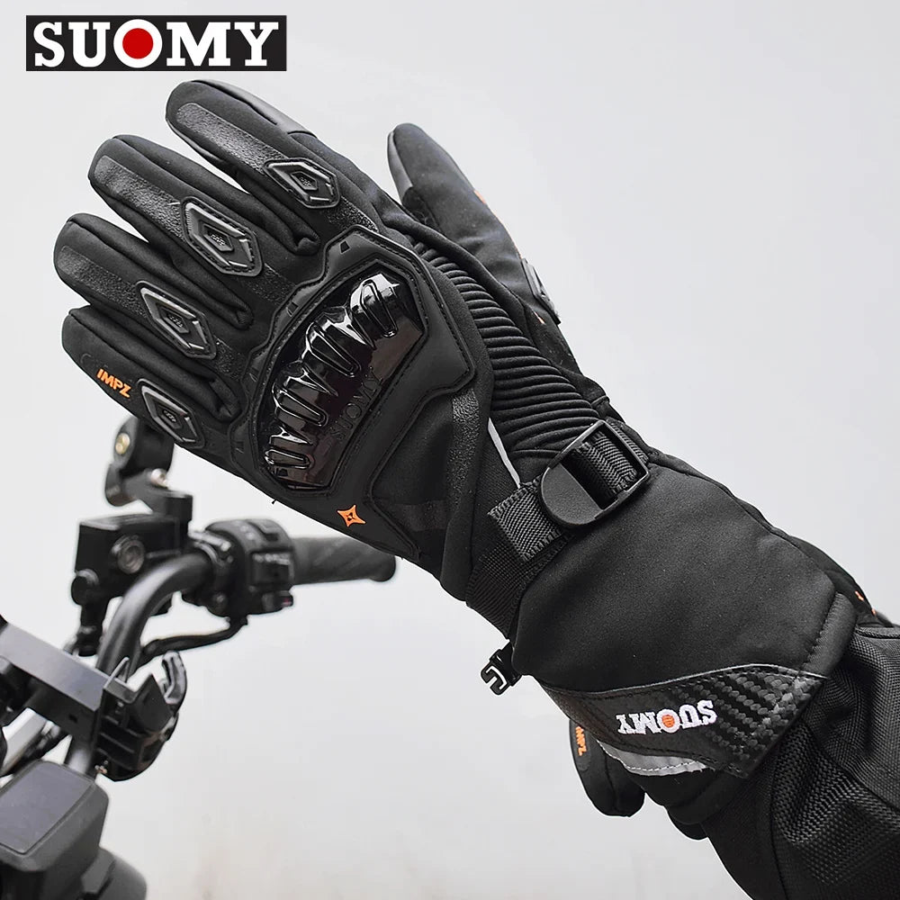 Warm Winter Windproof Waterproof Touch Screen Gloves SUOMY black motorcycle gloves on Tampa Home & Garden Store