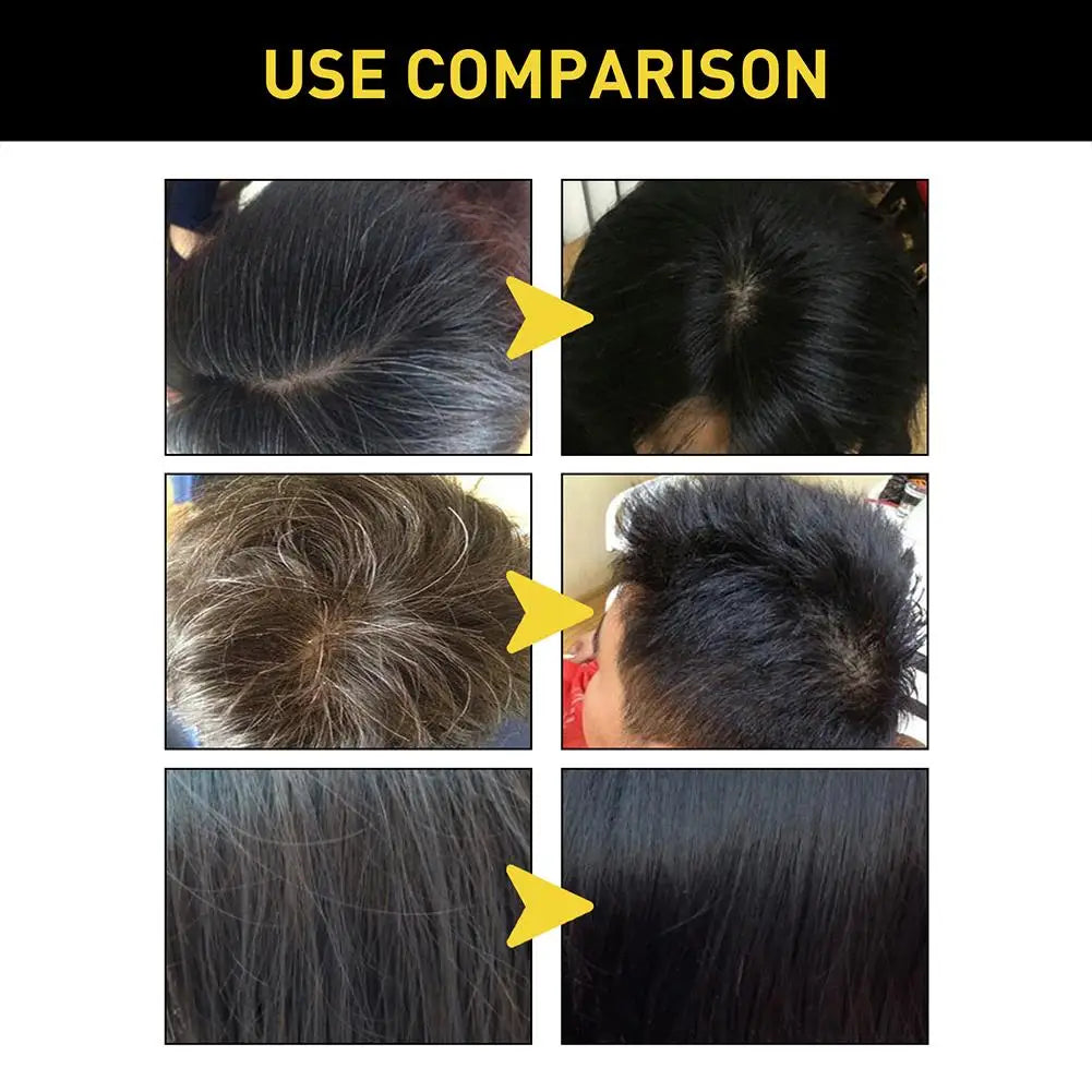 Silcy Skin 100ML herbal hair dye shampoo 3 in 1 grey coverage, 3x before-after dark results on Tampa Home & Garden Store
