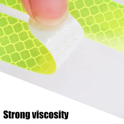 All Gear Reflective Stickers neon yellow-green honeycomb sheet peeling from backing by BikerZoneZ on Tampa Home & Garden Store