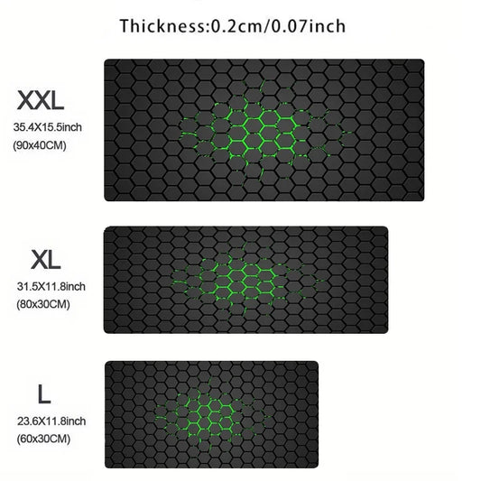 XXL Extended Gaming Mouse Pad Large Desk Mat Keyboard Pad Non-Slip Hexagon Design - Tampa Home & Garden Store