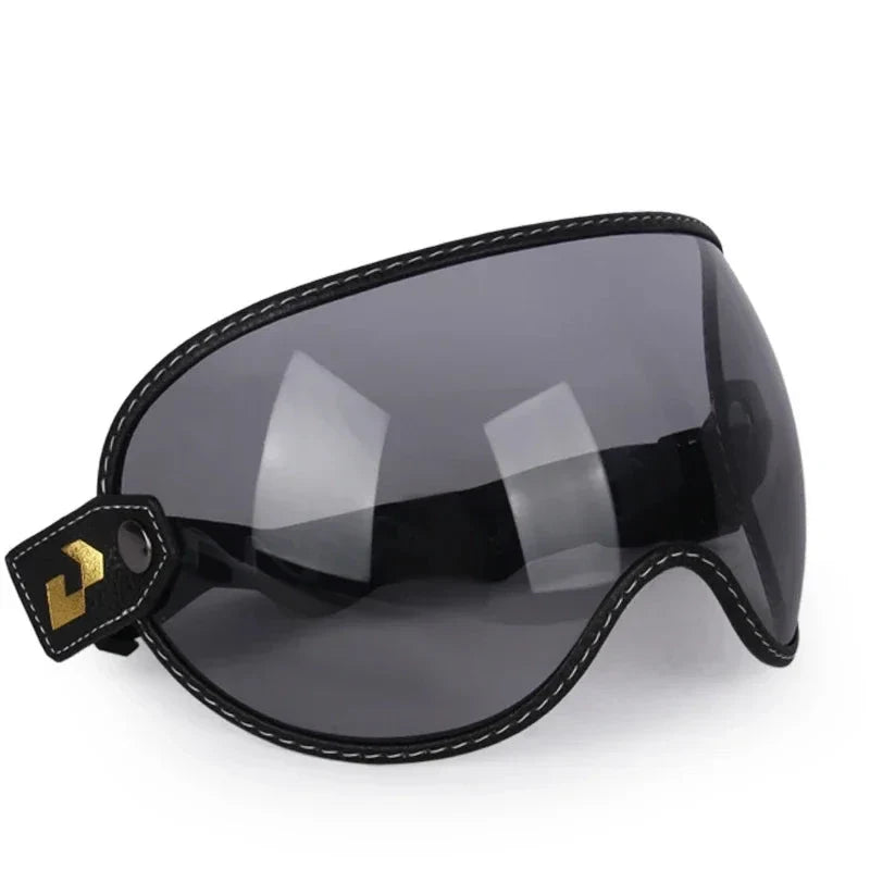 AeroShield Motorcycle Goggles by BikerZoneZ with dark tinted lenses and black frame on Tampa Home & Garden Store