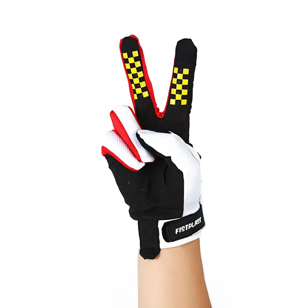 Six color Windproof Anti-slip Touch Screen Gloves BikerZoneZ, yellow checker accents on Tampa Home & Garden Store