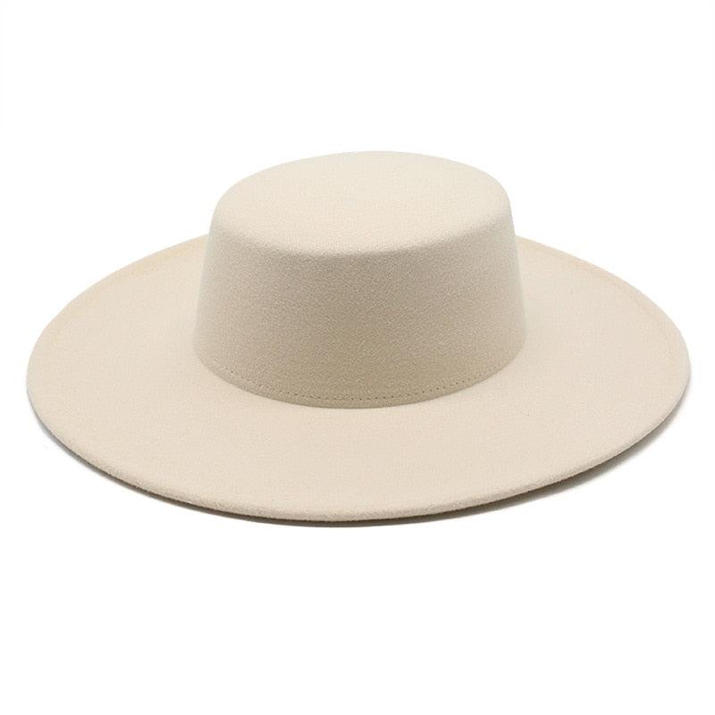 Stevvex women's cotton fedora hat beige with wide brim on Tampa Home & Garden Store
